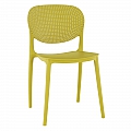 Stohovatelná židle, žlutá, FEDRA new