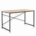 Psací stůl, dub / černá, 150x60 cm, MELLORA