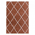 Kusový koberec Alvor shaggy 3401 terra - 120 x 170 cm