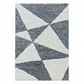 Kusový koberec Tango shaggy 3101 grey - Kruh průměr 120 cm