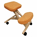 Ergonomická klekačka, oranžová / buk, FLONET