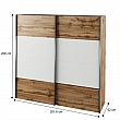 Skříň s posuvnými dveřmi, dub wotan / bílá, GABRIELA NEW