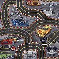 Dětský koberec The World od Cars 97 šedý - 400 x 400 cm kruh