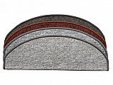 Nášlapy na schody Modena (půlkruh a obdélník) - Modena šedá 24 x 65 cm půlkruh-SLEVA-6 kusů