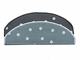 Schodišťové nášlapy Puntíky - Puntík šedý obdélník 24 x 65 cm