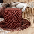 Pletený puf Pouf Royal 888 bordeaux