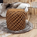 Pletený puf Pouf Royal 888 mustard