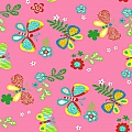Metrážový dětský koberec Motýlek 5241 růžový
