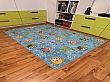 Dětský koberec Sovička SILK 5298 tyrkys