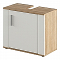 Skříňka pod umyvadlo, dub sonoma/matná bílá, LESSY NEW 02
