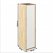 Věšáková skříň, dub artisan/bílá, RIOMA TYP 20