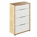 Komoda se čtyřmi šuplíky, dub artisan/bílá, RIOMA TYP 22
