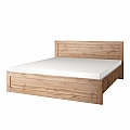 Manželská postel, 180x200, dub wotan, MORATIZ