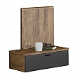 Noční stolek, dub ribeck/tmavý grafit, levý, ARMENY 8XX3AT1L