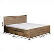 Ložnicový komplet (postel 160x200 cm, 2x noční stolek, skříň), dub ribeck/tmavý grafit, ARMENY