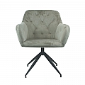 Otočná židle, šedohnědá Taupe Velvet látka/černá, VELEZA NEW