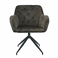 Otočná židle, hnědá Velvet látka/černá, VELEZA NEW
