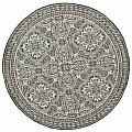 Kusový koberec KRUH Flat 21193 ivory/silver/grey - Kruh 120 cm průměr
