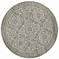 Kusový koberec KRUH Flat 21193 ivory/silver/taupe - Kruh průměr 120 cm
