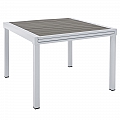 Zahradní rozkládací stůl, bílá ocel/šedá, DORIO