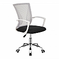 Kancelářské křeslo, šedá/černá/bílá/chrom, IZOLDA NEW
