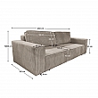 Rozkládací pohovka, béžová, HARPERA BIG SOFA