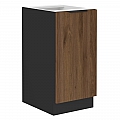 Spodní skříňka, ořech okapi/černá, MENZO 40 D 1F BB