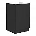 Dřezová skříňka, černá, SIBER 50 ZL 1F BB