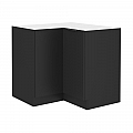 Spodní rohová skříňka, černá, SIBER 90x90 DN 2F BB