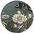Vlněný kruhový koberec Wedgwood Waterlily round midnight pond 038608 - kruh 200 - Brink & Campman