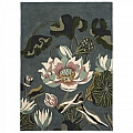 Vlněný květinový koberec Wedgwood Waterlily round midnight pond 038608 Brink & Campman