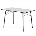 Jídelní stůl, bílá/černá, 120x75x75 cm, NALAK TYP 2