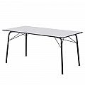 Jídelní stůl, bílá/černá, 160x80x75 cm, NALAK TYP 3
