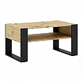 Konferenční stolek, dub artisan/černá, CARA 1