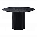 Jídelní stůl, černá, průměr 120 cm, MAHIR TYP 2