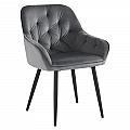 Designové křeslo, šedá Velvet látka, VERIO