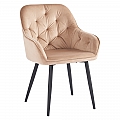 Designové křeslo, světle hnědá Velvet látka, VERIO
