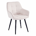 Designové křeslo, béžová/černá, MARKEN