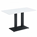 Jídelní bistro stůl, bílá/černá, 120x60 cm, RINALDO TYP 2