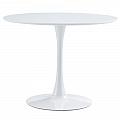 Jídelní stůl, kulatý, bílá matná, průměr 110 cm, REVENTON NEW