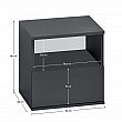Noční stolek, grafit, DOLI
