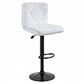 Barová židle, ekokůže bílá/černá, SELEST