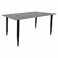 Jídelní stůl, šedý mramor/černá, 160x80 cm, FLORENC TYP 2