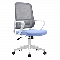 Kancelářské křeslo, neomint-světle modrá/šedá/bílá, SALOMO TYP 1