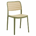 Stohovatelná židle, zelená/béžová, KARDOS TYP 1