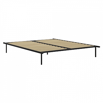 Samonosný rošt, 180x200, černá, kov/bříza, KENTAK