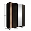 Skříň, 2D-150, černá/dub artisan, BAJADERO TYP 1