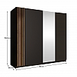 Skříň, 2D-200, černá/dub artisan, BAJADERO TYP 2
