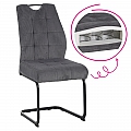 Jídelní židle, šedá/černá, KELMA
