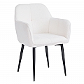 Jídelní křeslo, bílá/černá, SENER
